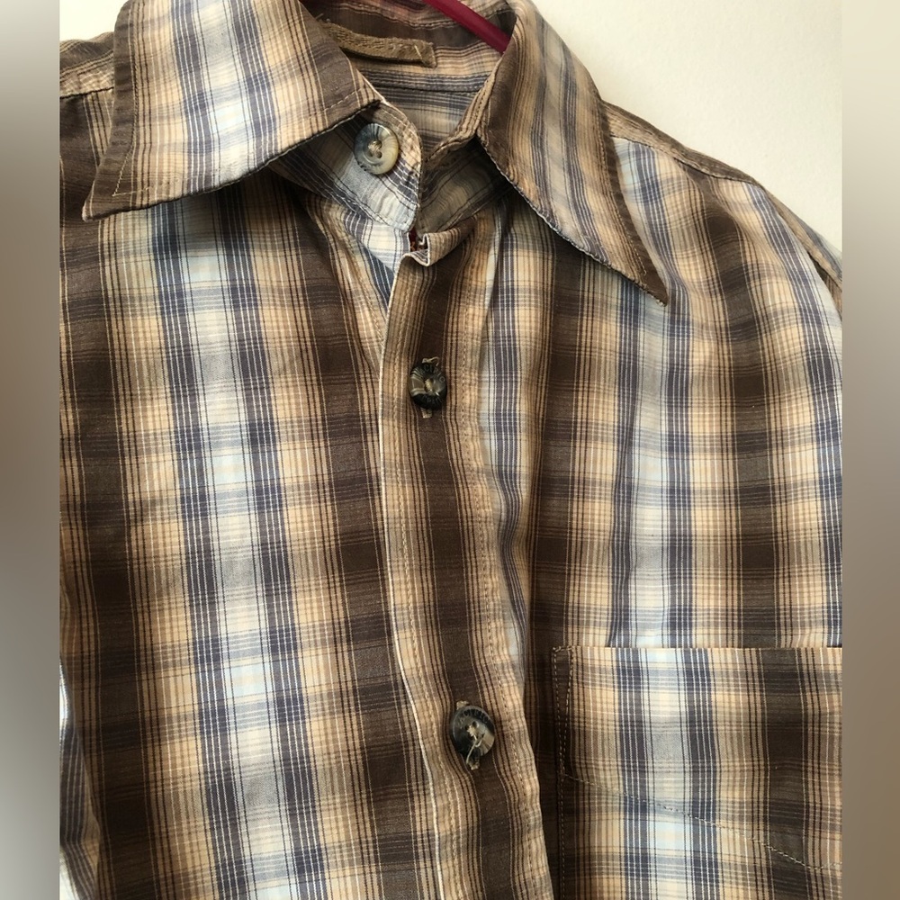 Pacific Trail Men's Plaid Shirt - Brown and Cream